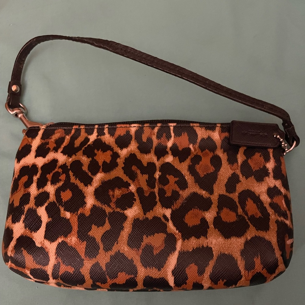 Coach Leopard Print Wristlet. Like New Condition. - image 2